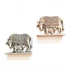 kamdhenu cow with calf car dash board